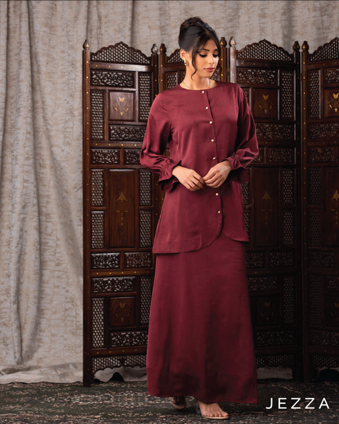 Crush Satin Skirt & Top Set 60381